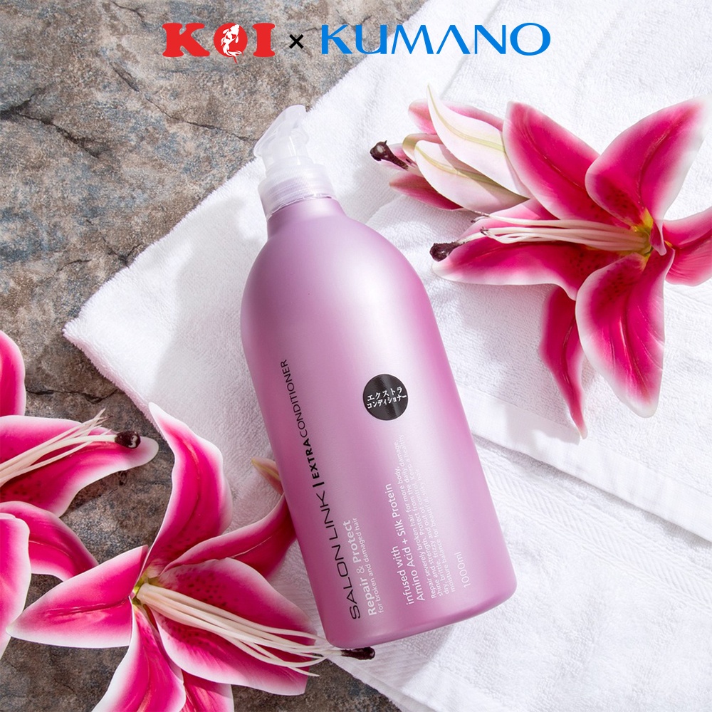 Dầu xả Kumano Salon Link Extra bổ sung dưỡng chất giúp nuôi dưỡng và phục hồi tóc hư tổn 1000ml