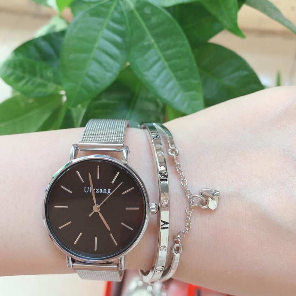 Đồng Hồ Nữ ULZZANG Dây Kim Loại Chính Hãng Thiết Kế Đơn Giản Sang Trọng