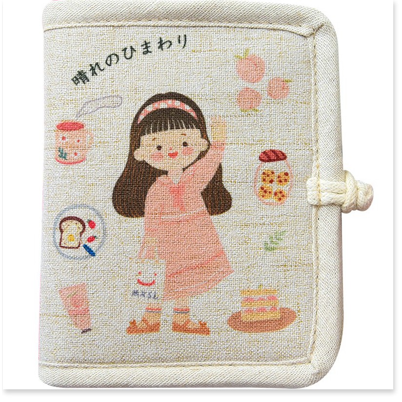 [Mã giảm] Ví vải gấp canvas chọn mẫu - Ví vải gấp canvas in hình cô gái nhỏ đáng yêu cực xinh phong cách Nhật Bản (Dr ch