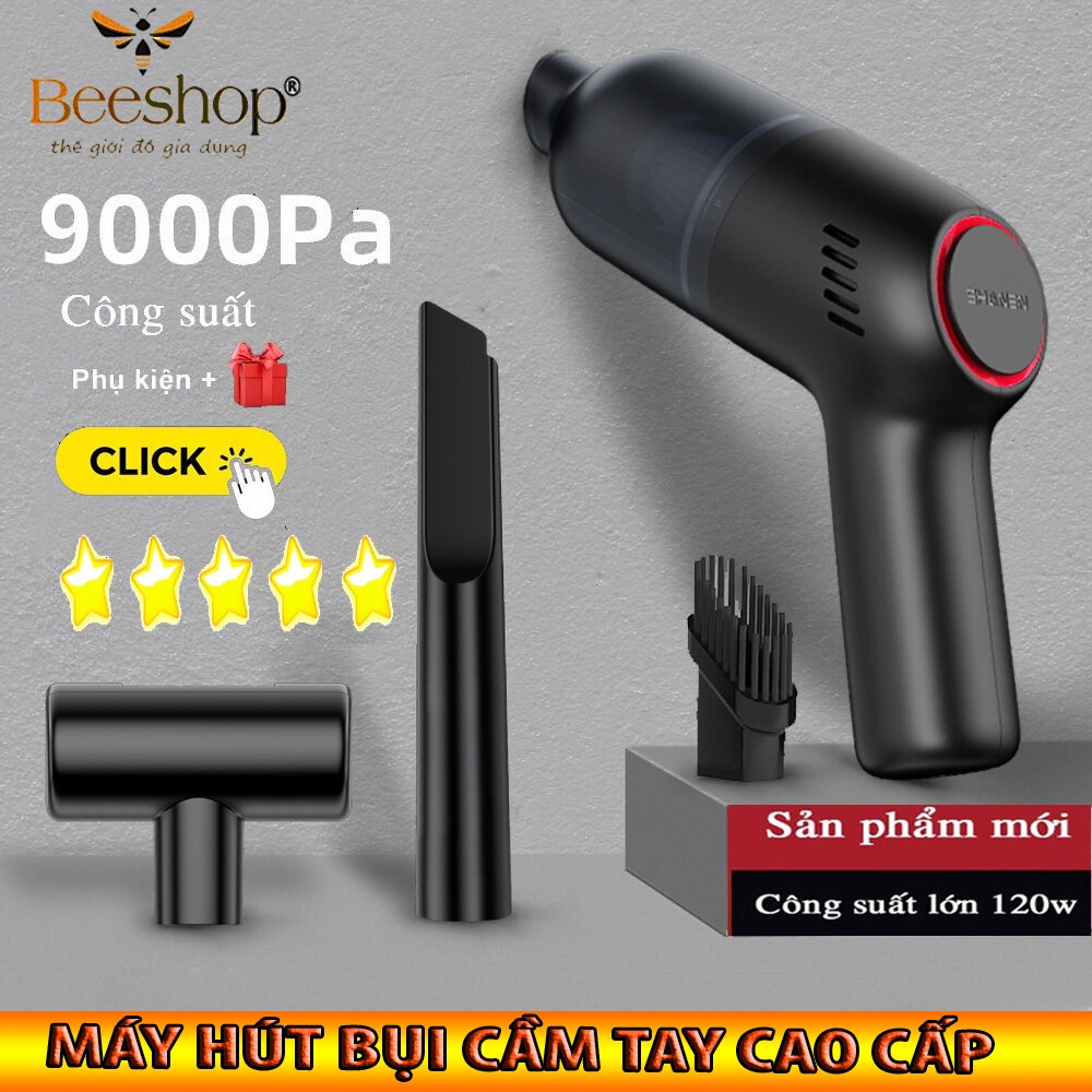 Máy hút bụi cầm tay mini không dây LT-101C cao cấp , hút bụi ô tô giường nệm , Robot hút bụi nhà cửa công suất 10000PA