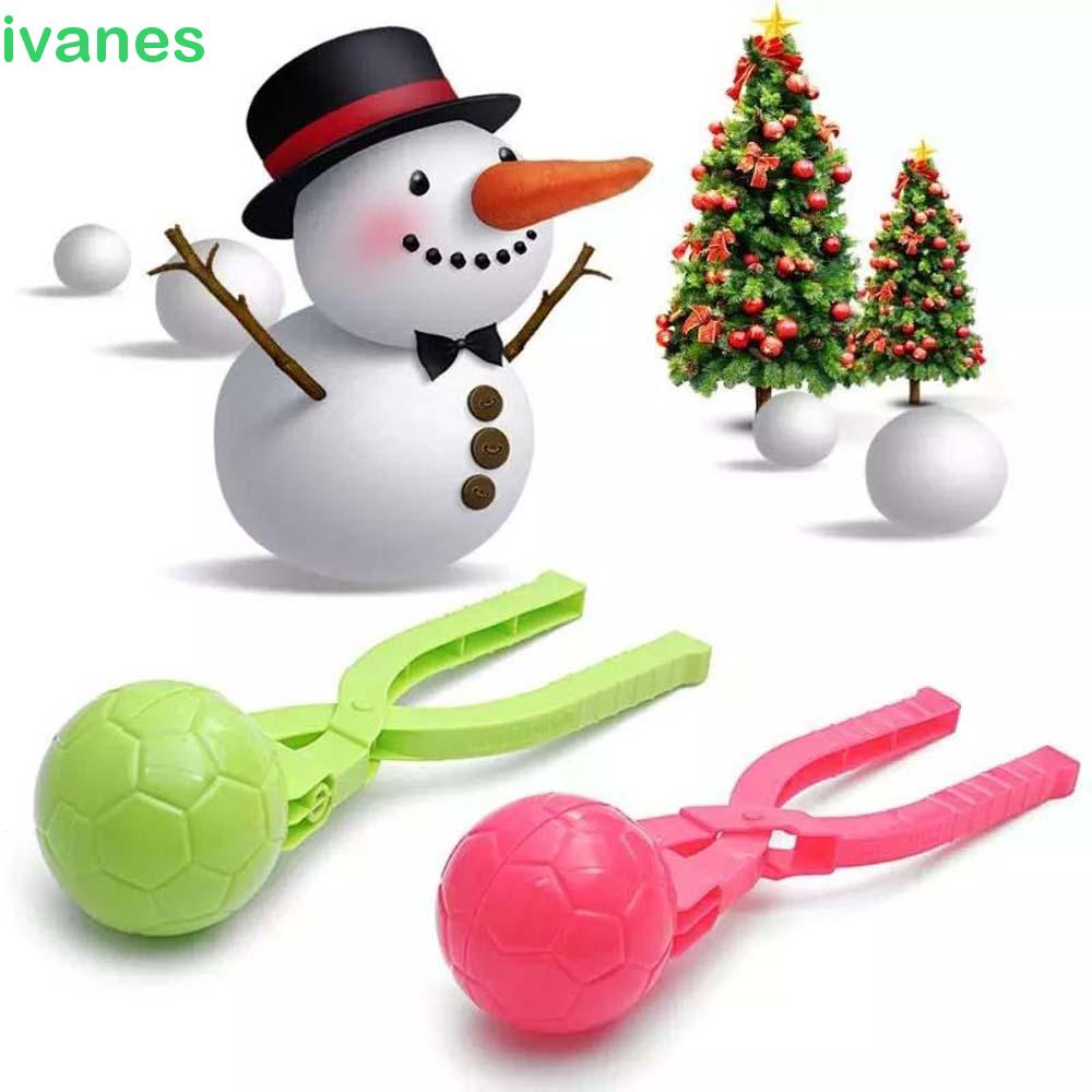 IVANES Portable SnowBall Clip Toy Sports Snowball Maker Mold Snow Ball Maker Snowballs Fight Color Random Mould Toy Winter Soccer Snow Ball Outdoor Sport Sand Making Mould/Multicolor