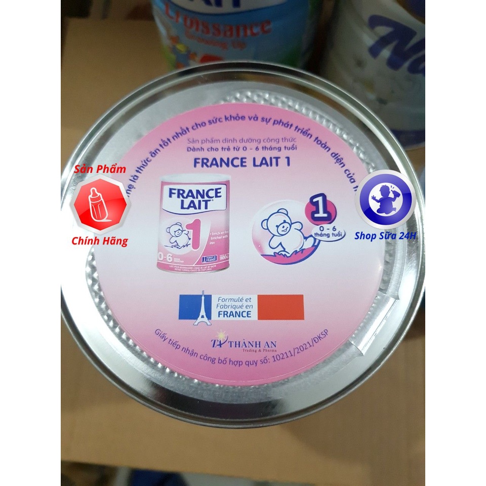 [MẪU MỚI] Sữa France Lait số 1, số 2, số 3 Lon 900g