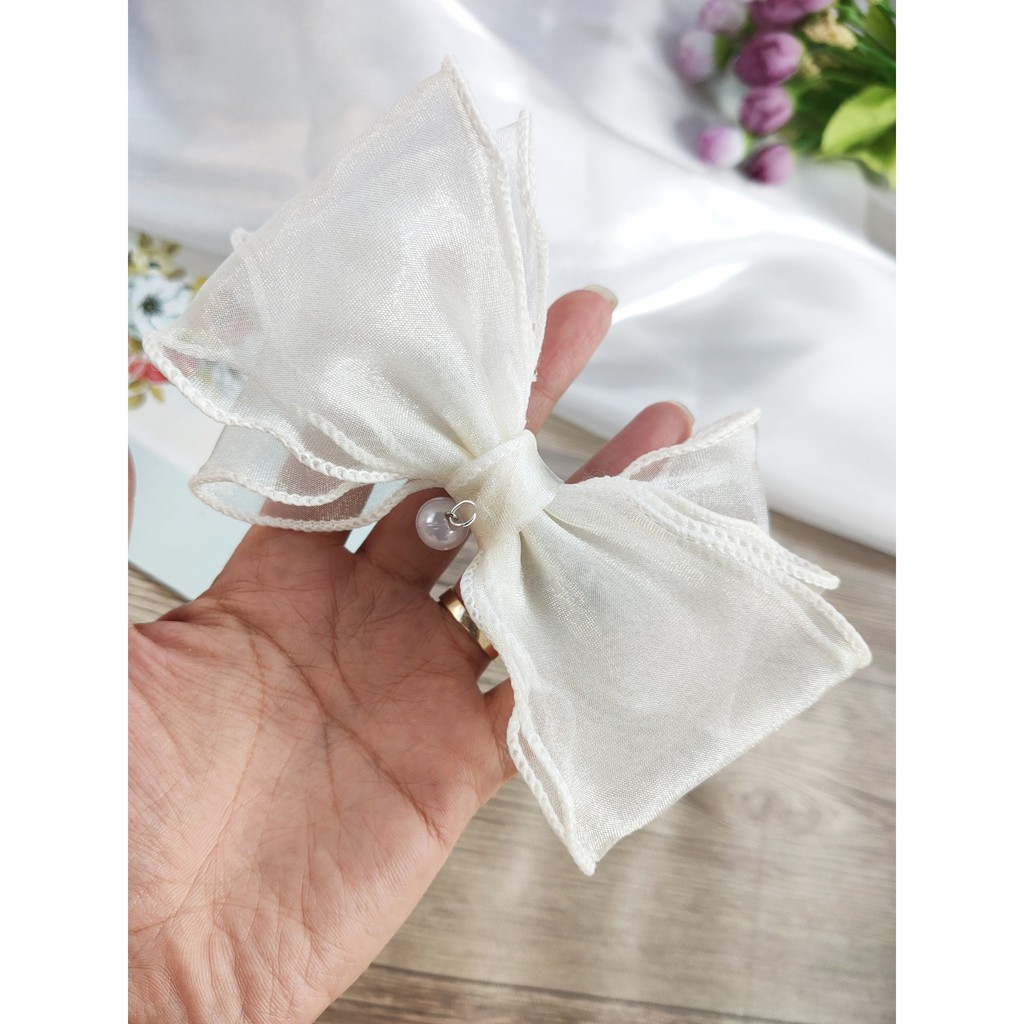 B315 - Kẹp tóc nơ voan xinh xắn