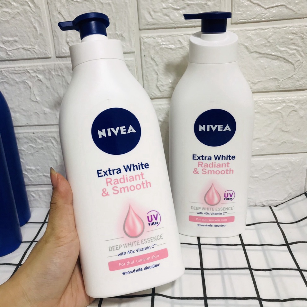 Sữa dưỡng thể Nivea 600ml Chính Hãng Thái Lan dưỡng trắng rạng rỡ mịn màng