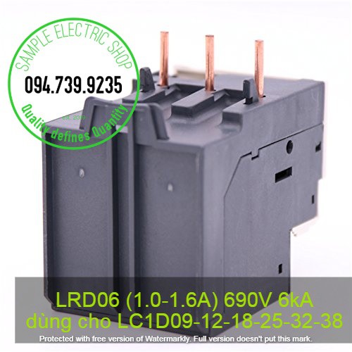 LRD06 - Relay nhiệt Schneider LRD06 (1-1.6A) -  Rơ le Nhiệt 1-1.6A