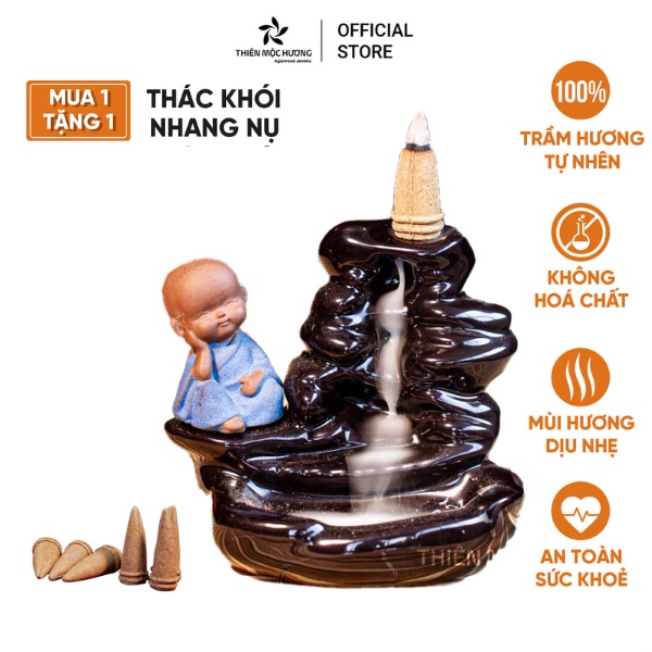 Thác khói trầm hương đốt - Thiên Mộc Hương - Xông nhà, văn phòng, nhang trầm sạch, nhang thơm