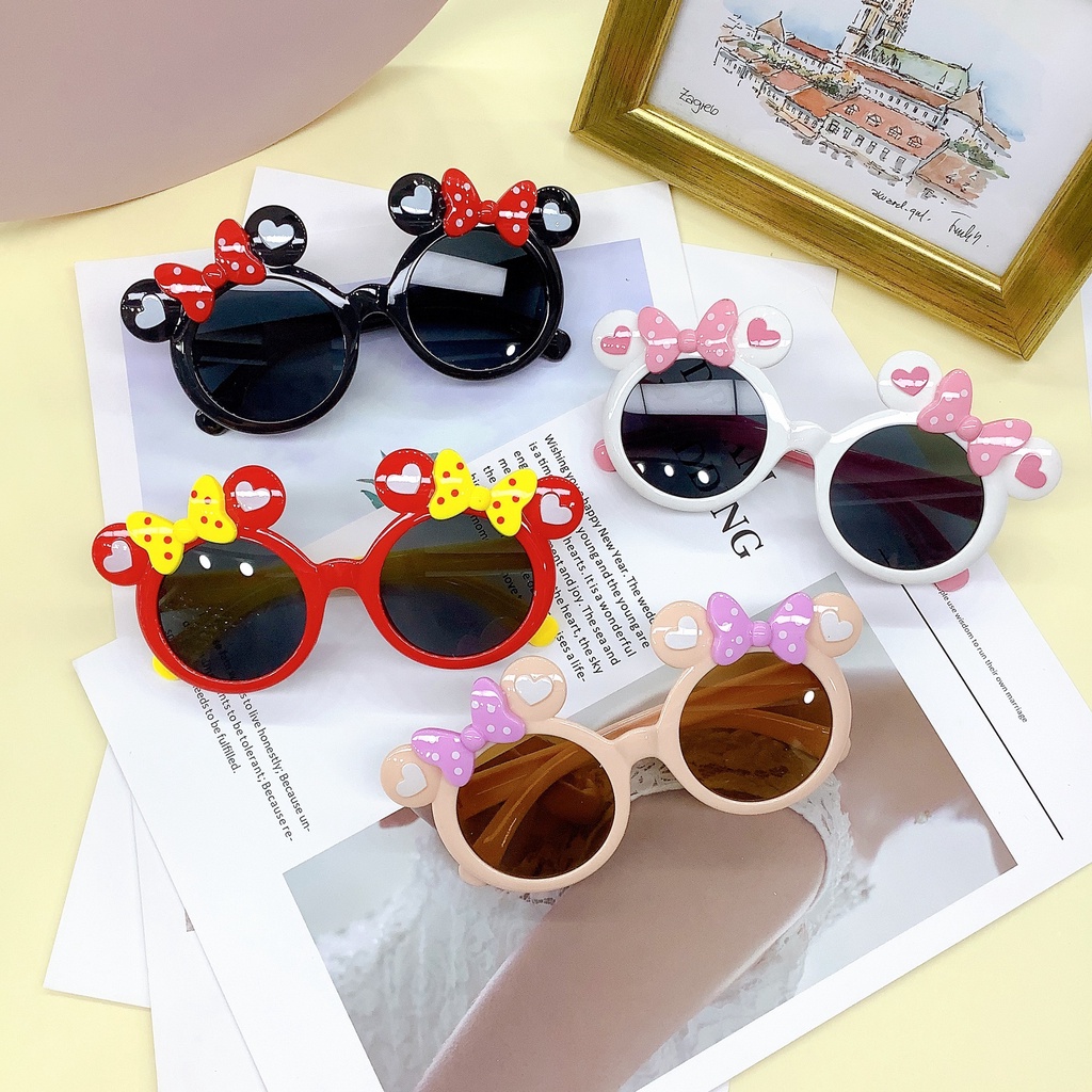 Kính mát LUCKYCANDY hình hoạt hình chống tia uv cho bé 1-8 tuổi