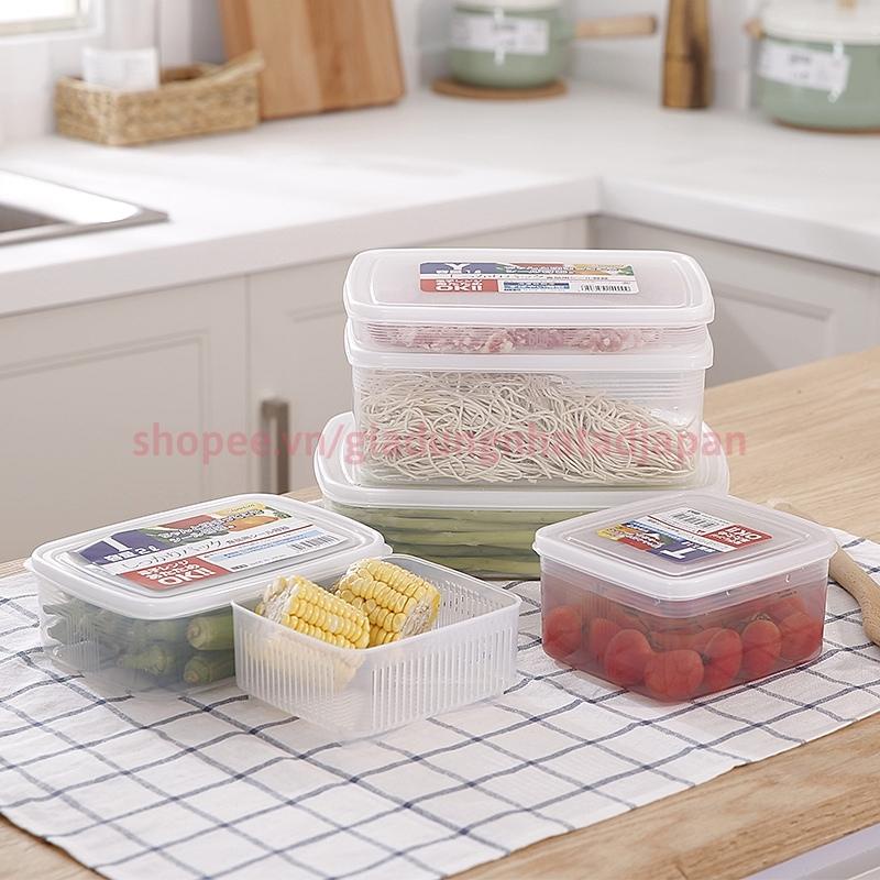 Hộp đựng thực phẩm các cỡ 3L, 2L nhựa PP cao cấp trữ đông trong tủ lạnh, dùng được trong lò vi sóng Nhật Bản AD06