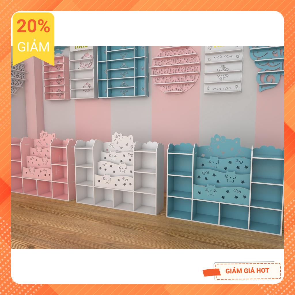 (Khắc tên free) Kệ sách Hello kitty 8 ngăn đựng đồ đa năng