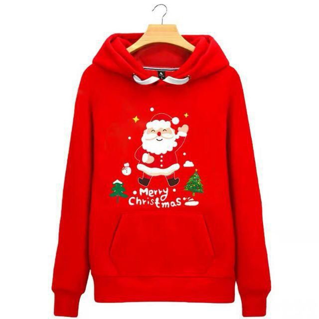 Trang Phục Noel - Áo Hoodie Hình Ông Già Noel