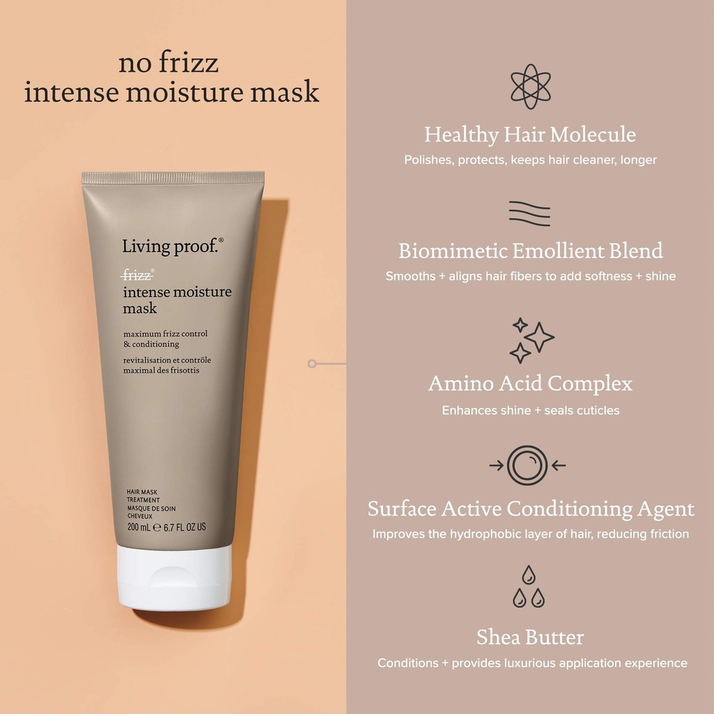 LIVING PROOF 🎖 Mặt nạ ủ tóc No Frizz Intense Moisture Hair Mask