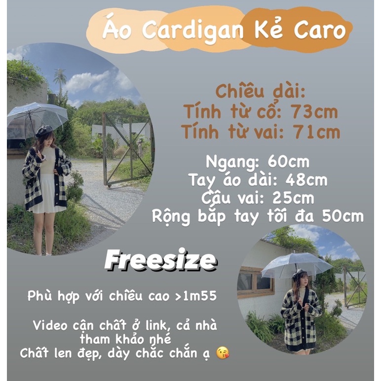❌ ÁO CARDIGAN LEN KẺ ĐEN TRẮNG ❌ | BigBuy360 - bigbuy360.vn
