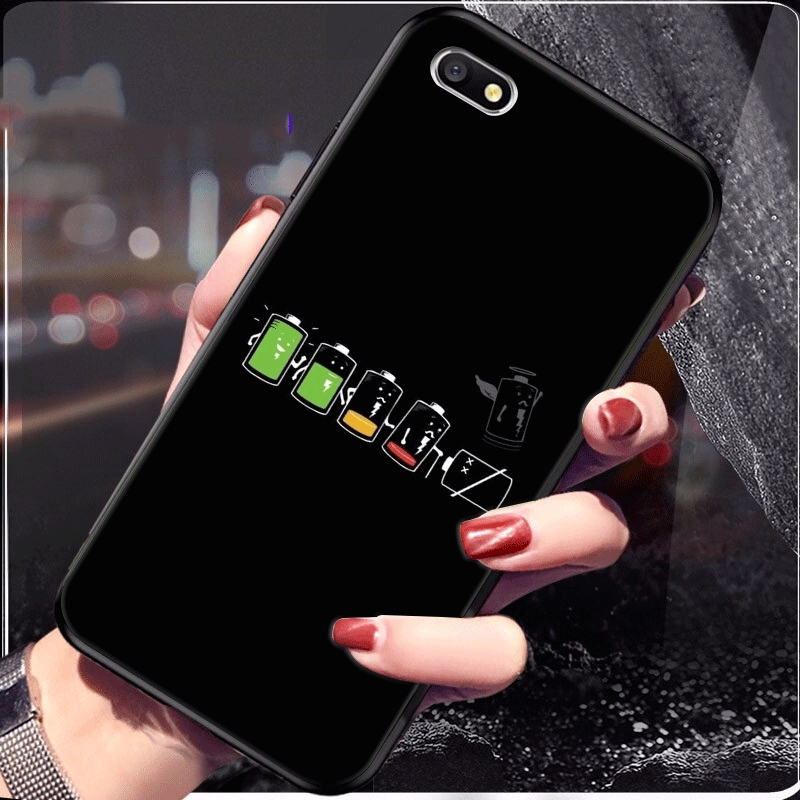 Ốp điện thoại mềm màu đen phối họa tiết đơn giản cho OPPO A3S A5 A37 A39 A5S A7 A59 A77 F1S F3 F5 F7 F9 | BigBuy360 - bigbuy360.vn