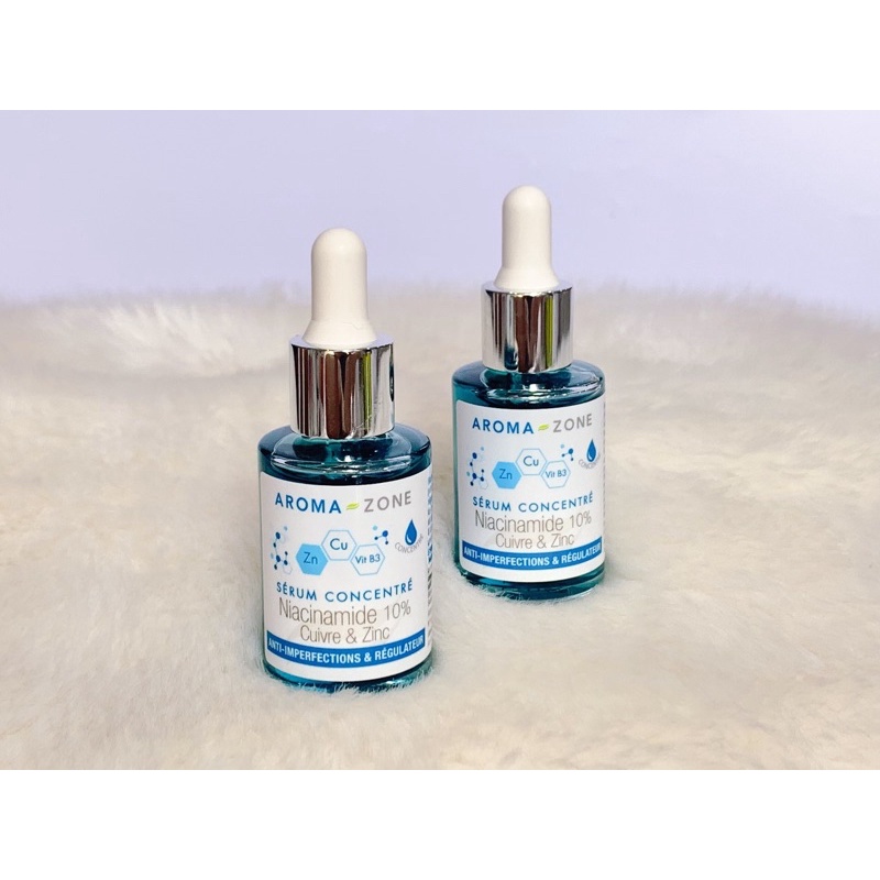 Tinh chất Serum Aroma zone NIACINAMIDE 10%, CUIVRE &amp; ZINC 30ml