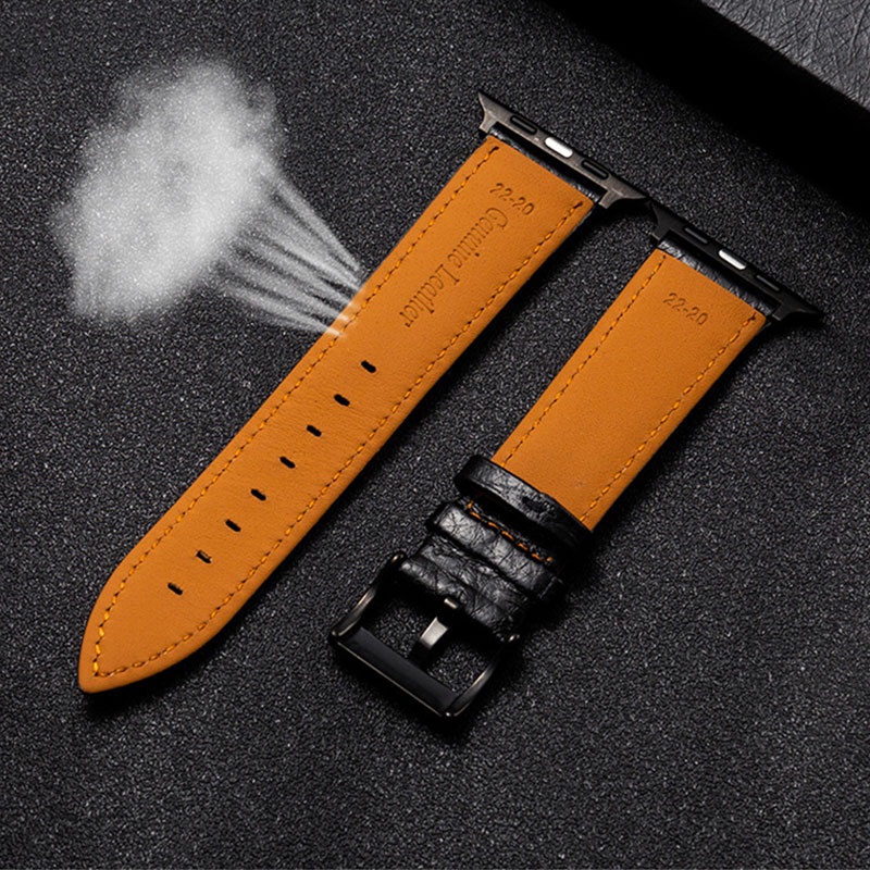 Dây Đeo Bằng Da Bò Thật Cho Đồng Hồ Thông Minh Apple Watch 7 6 SE 5 4 3 2 42MM 38MM 44MM 40MM 7 41mm 45mm