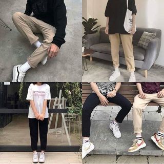 Quần kaki trơn be và đen