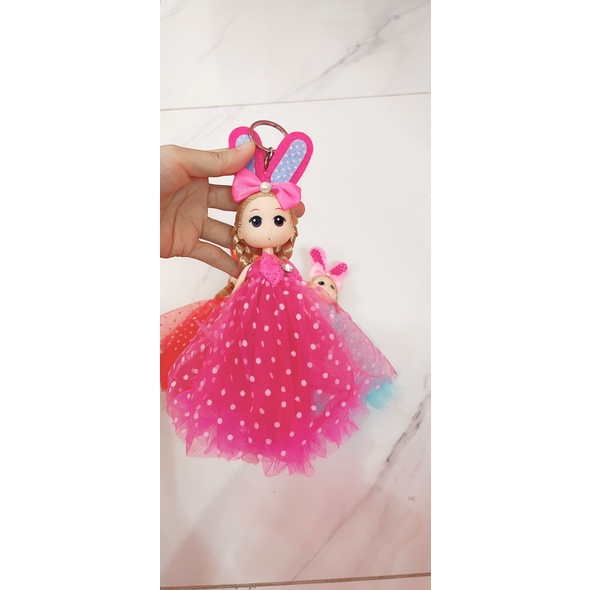 Búp bê chibi có móc khóa treo balo túi xách xinh xắn