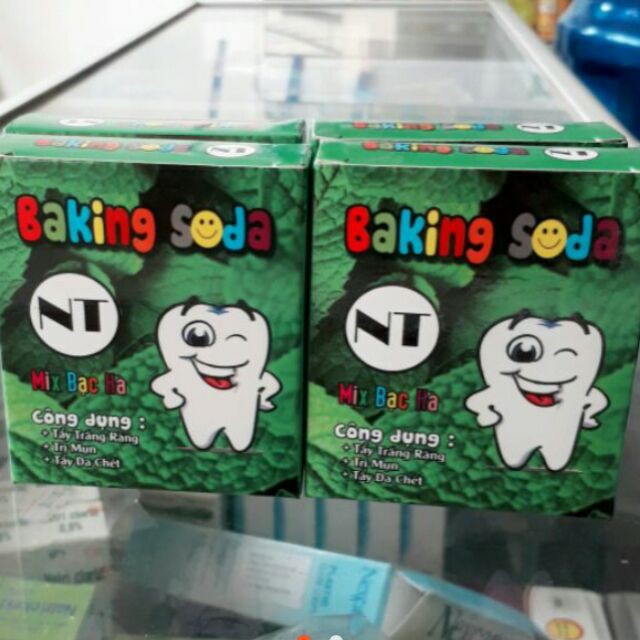 Bột làm trắng răng Baking Soda Mix Bạc Hà shopee. vn|mochi04