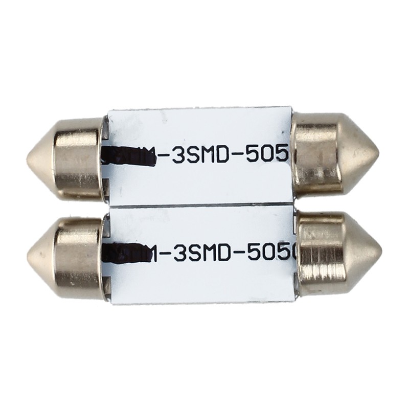 Set 2 bóng đèn Xenon C5W 3 LED SMD 5050 36mm chuyên dụng cho xe hơi
