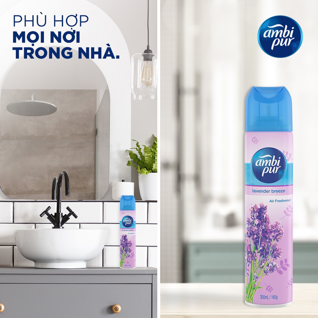 [HC GIFT] Combo Xịt Phòng AMBIPUR Aerosol 165G (Hương ngẫu nhiên)