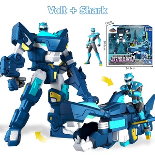 Đồ chơi Lực lượng nhí, Volt cá mập, MINIFORCE - Biệt đội siêu nhân nhí khủng long biến hình Robot - Lobikids
