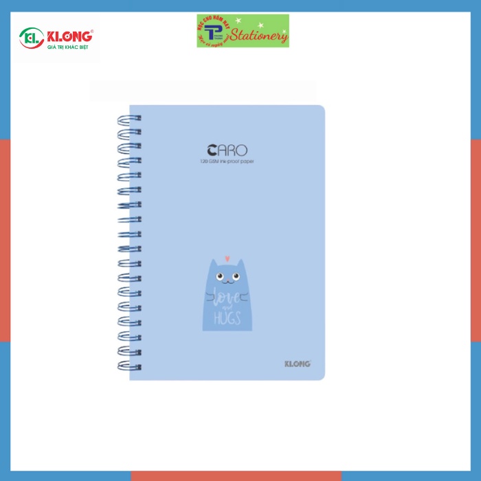 Sổ lò xo kép KLONG Caro B5 bìa cứng - 200 trang; MS: 297