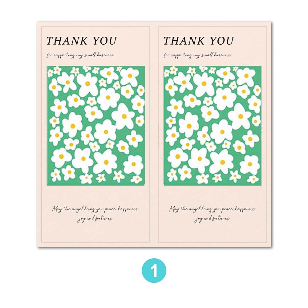 Set 50 Miếng Dán Chữ Thank You Trang Trí Túi Bánh 5*10cm