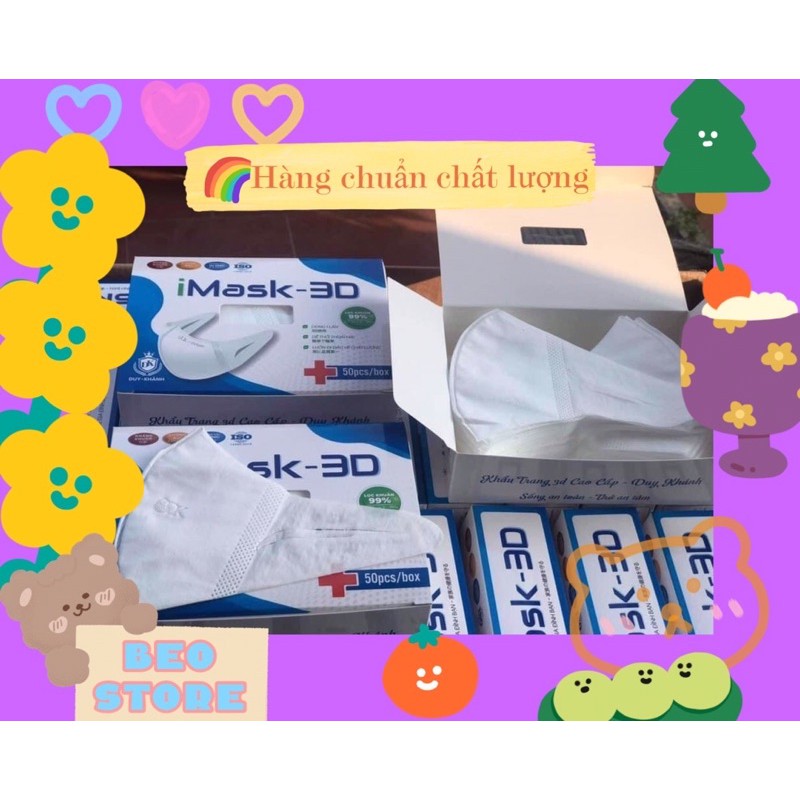 (Chính Hãng) Khẩu Trang 3D Mask Công Nghệ - Hộp 50 Chiếc thương hiệu Duy Khánh màu HỌA TIẾT | BigBuy360 - bigbuy360.vn