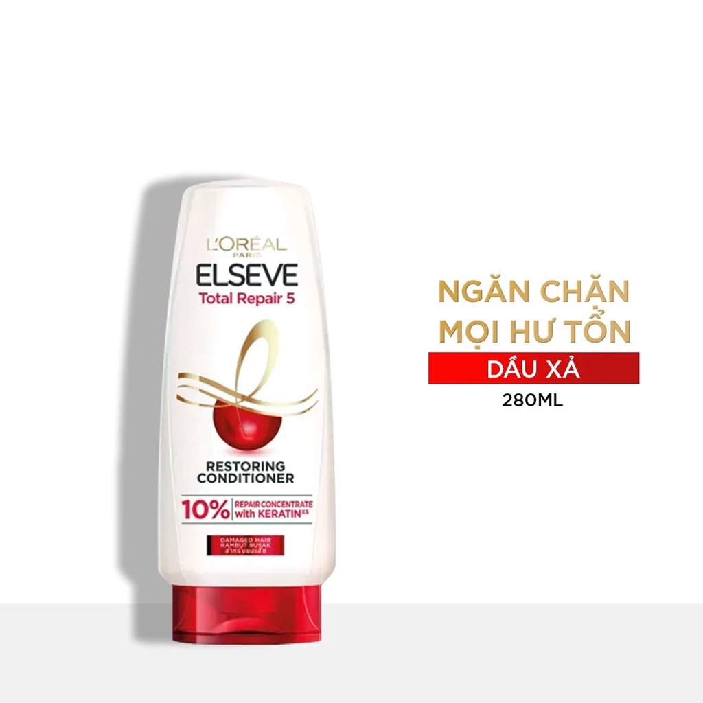 Dầu Xả Phục Hồi Loreal Paris Elseve Total Repair 5 Repairing Conditioner 280ml (mẫu mới)