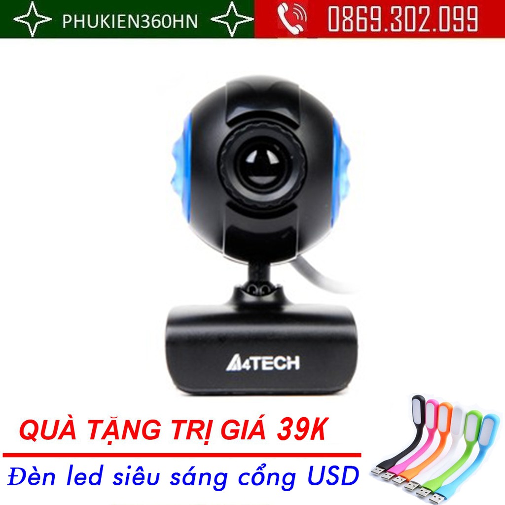 [Mã 155ELSALE giảm 7% đơn 300K] (QUÀ TẶNG 39K) Webcam A4tech PK-752F cho học sinh sinh viên học tập