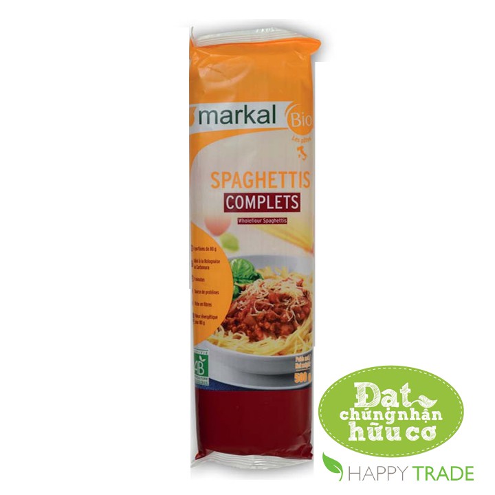 [Mã BMBAU50 giảm 7% đơn 99K] Mì spaghetti lứt hữu cơ Markal 500g