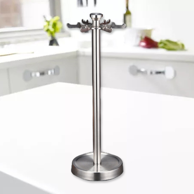 Giá Đỡ 6 Móc Treo Đồ Dùng Nhà Bếp Bằng Thép Không Gỉ 304 Xoay 360 Độ Tiện Dụng