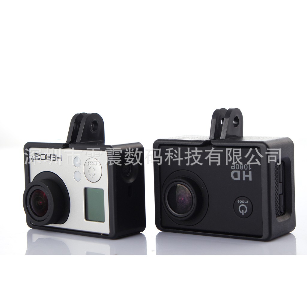 Khung nẹp viền ngoài và kẹp ba lô, cầu vai, thắt lưng... có chỗ gắn mount cho camera EKEN H9R sj4000 sj6000 sjcam wifi