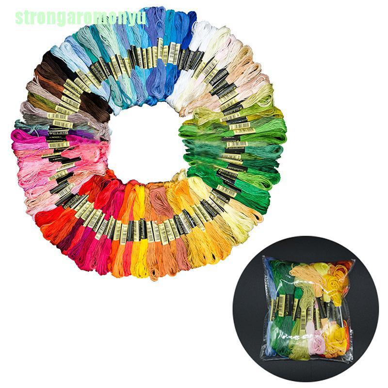 Set 24/ 100/ 50 Cuộn Chỉ Thêu Chất Liệu Cotton Chất Lượng Cao