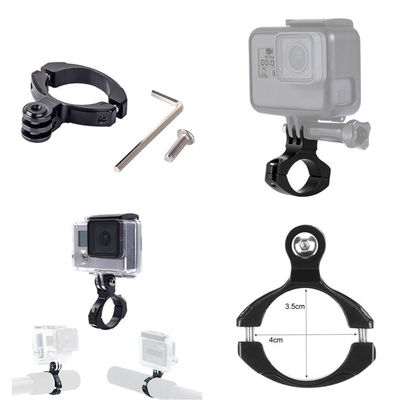 1 Giá Đỡ Camera Hero 4 3 + 3 2 1 Bằng Nhôm Gắn Tay Lái Xe Đạp / Mô Tô