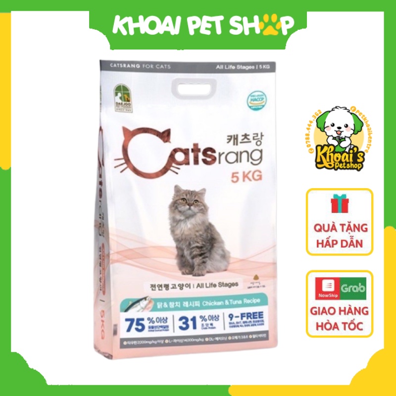 Thức Ăn Hạt Khô Hạt CatsRang AllStage Cho Mèo - Thức Ăn Hạt Cho Mèo Catsrang Dành Cho Mọi Lứa Tuổi - Bao 1kg/2kg/5kg