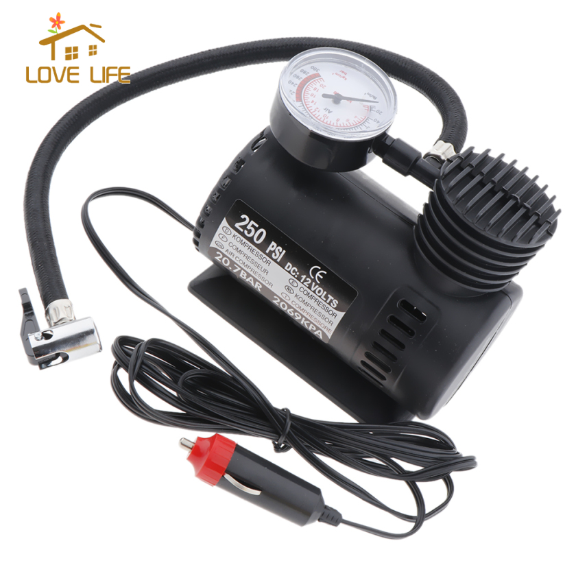 Bộ Dụng Cụ Bơm Lốp Xe Ô Tô / Mô Tô 12v