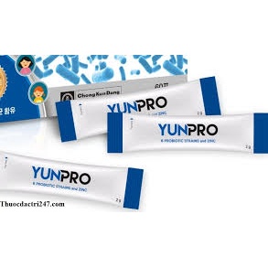 CHÍNH HÃNG , HỎA TỐC Men vi sinh Yunpro hộp lớn Hộp 60 gói Thương hiệu: DHG Pharma Xuất xứ: Hàn Quốc Yun Pro