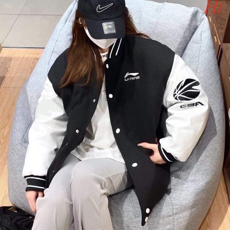 Áo bomber phối tay Li ning H2A