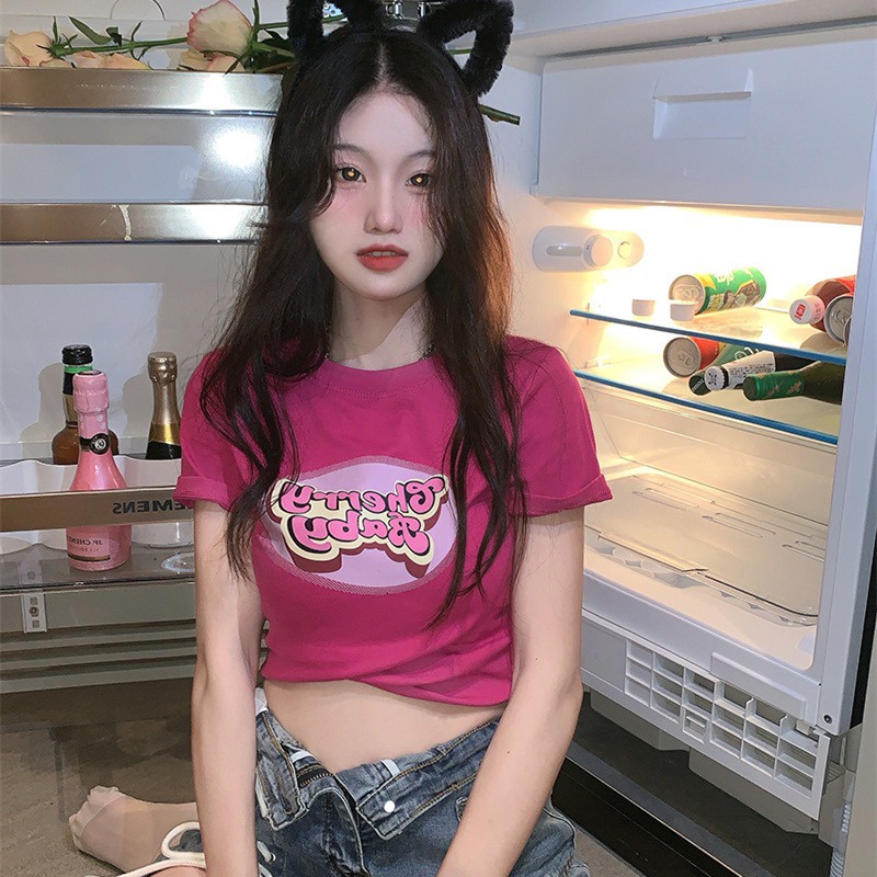 ÁO CROPTOP NỮ DỄ THƯƠNG- HÀN QUỐC CHỮ BABY CR21005