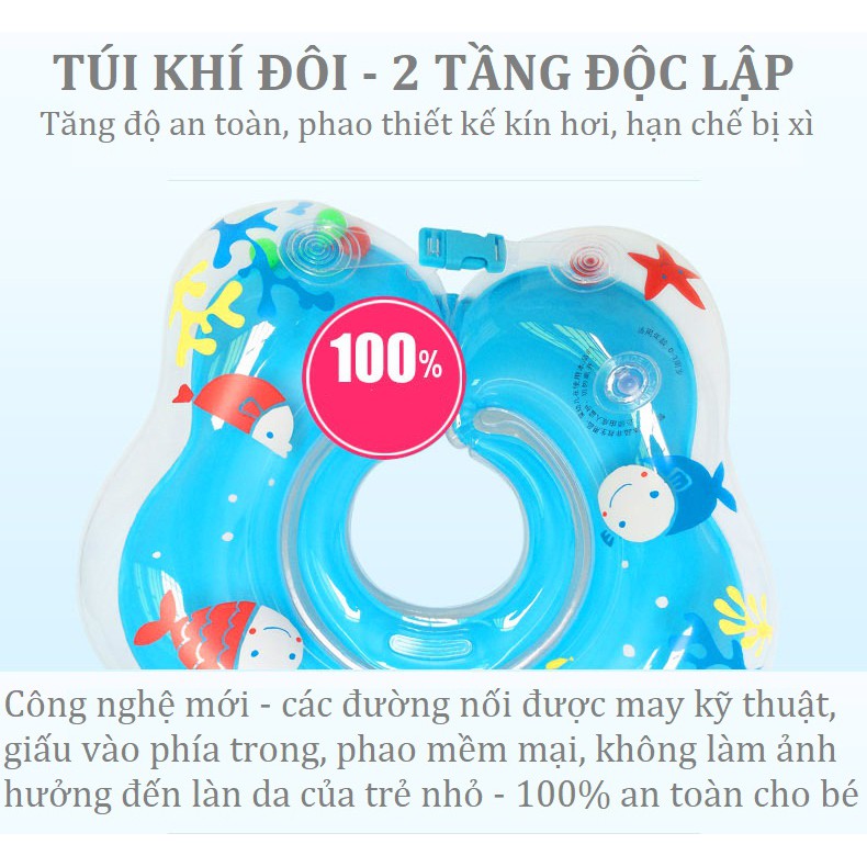 Phao cổ Intime cao cấp loại dày và bền, tặng kèm miếng vá phao