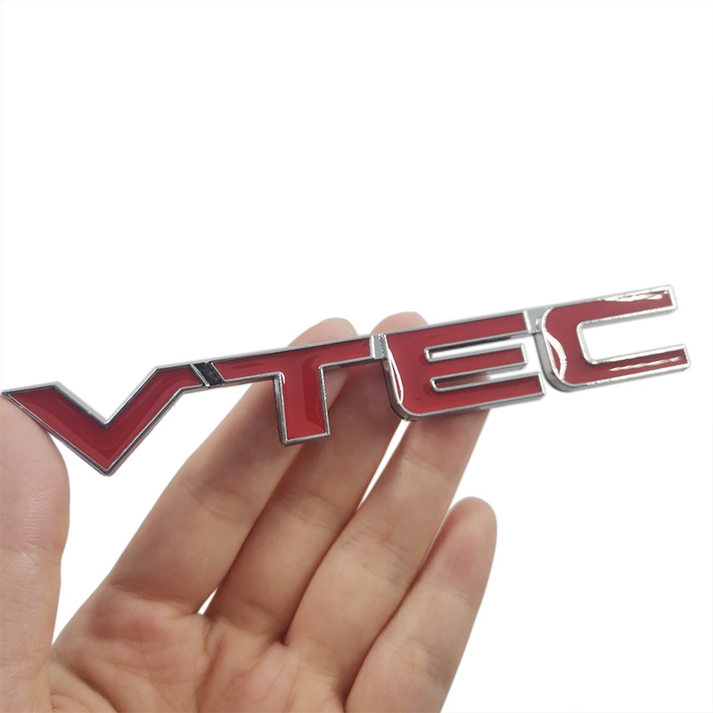 1 X Miếng Dán Kim Loại In Logo VTEC Trang Trí Ô Tô Honda VTEC
