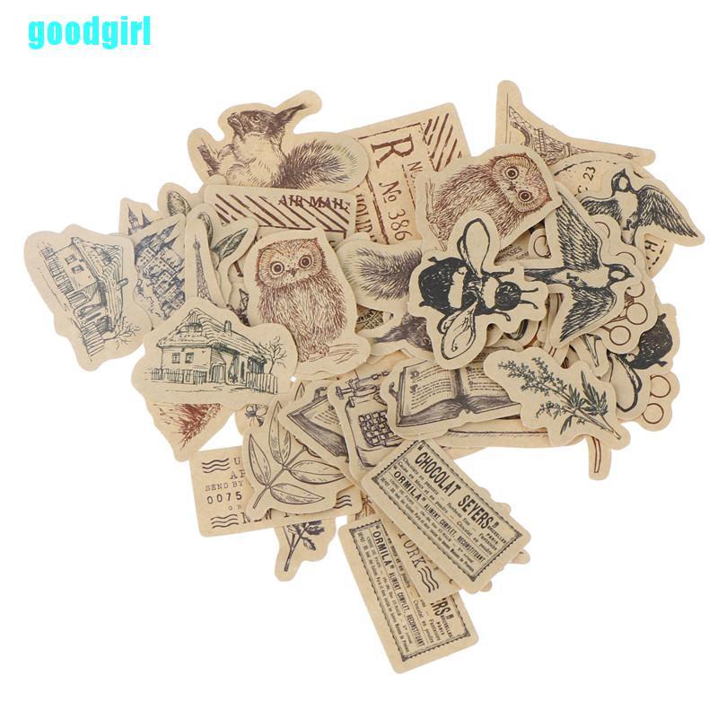 Bộ 46 miếng dán nhãn trang trí album nhật ký DIY nhiều họa tiết đẹp mắt