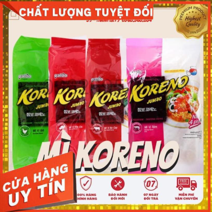 MÌ KORENO JUMBO HÀN QUỐC 1KG GÀ - TÔM - BÒ CAY - KIM CHI