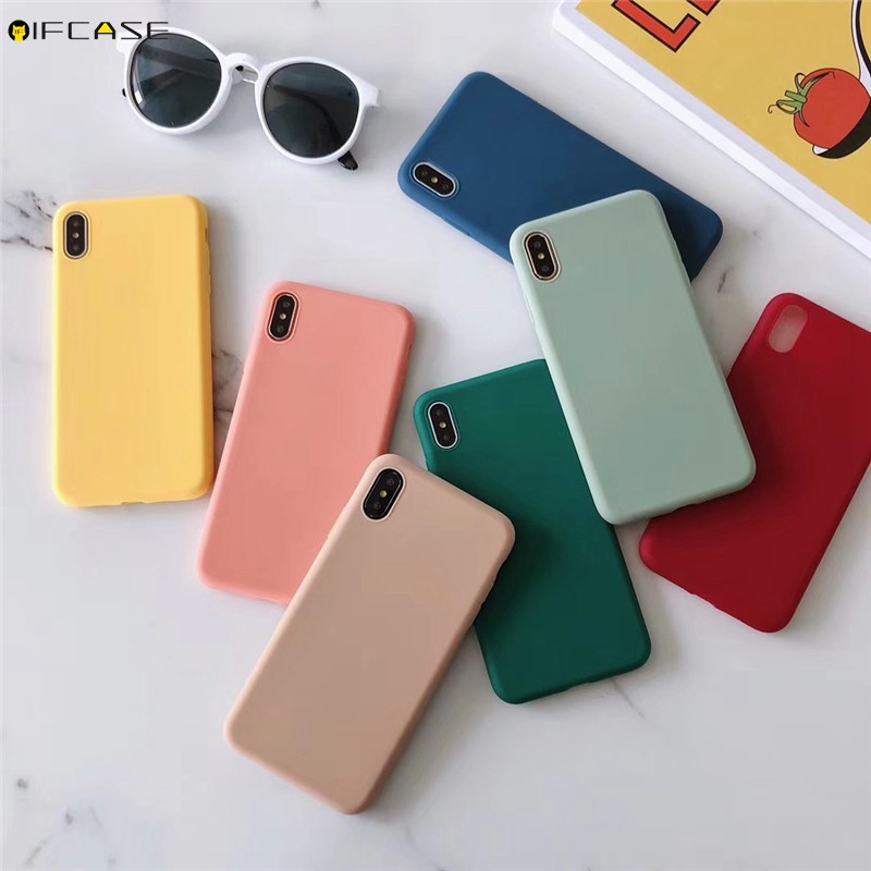 Ốp Điện Thoại Silicone TPU Mềm Màu Kẹo Cho Xiaomi Redmi Note 8T 8 Pro 5 Plus
