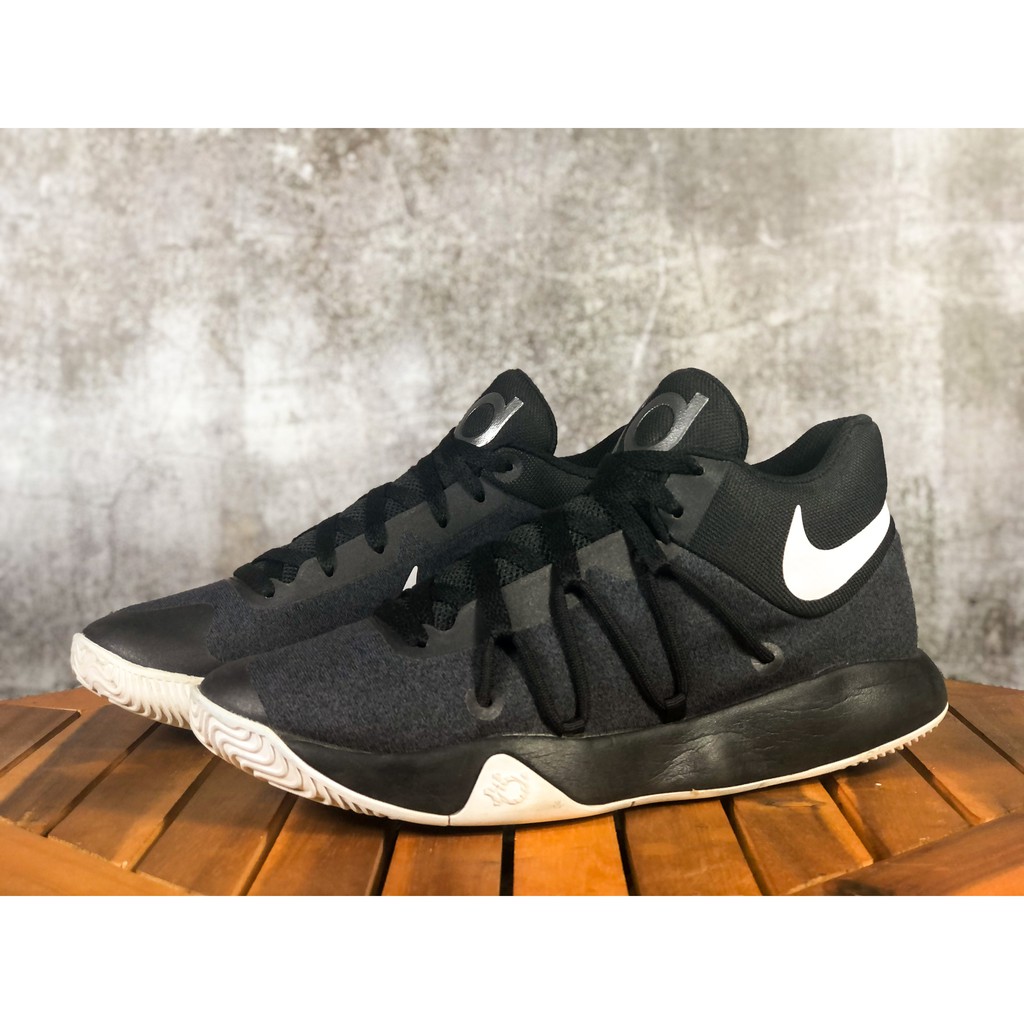 (SIZE 42.5) Giày thể thao chính hãng 2hand NIKE KD TREY 5 V BLACK BASKETBALL TRAINERS ` < *