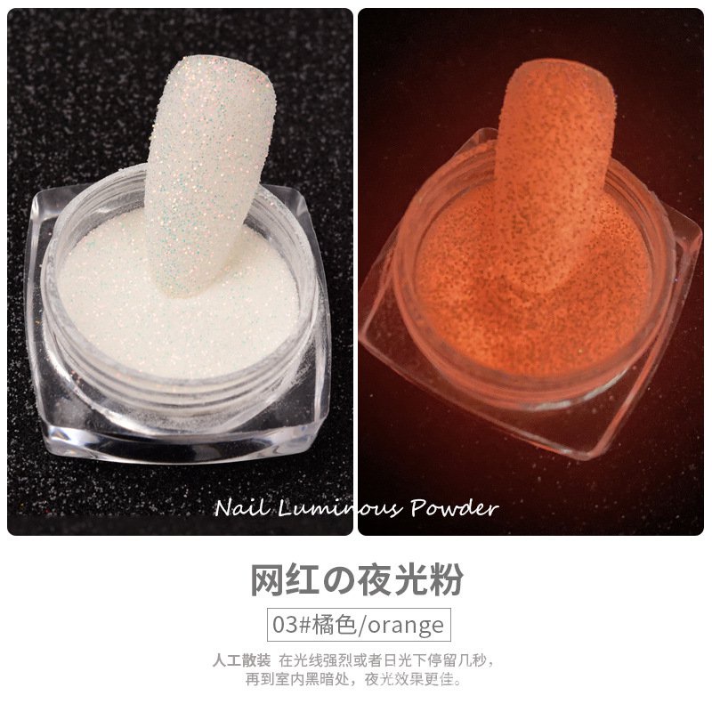 Có Sẵn Bán Sỉ Móng Tay Dạ Quang 3 Màu Kim Tuyến Siêu Sáng