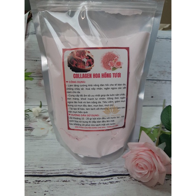 1kg Mặt Nạ Collagen Cánh Hoa Hồng Tươi