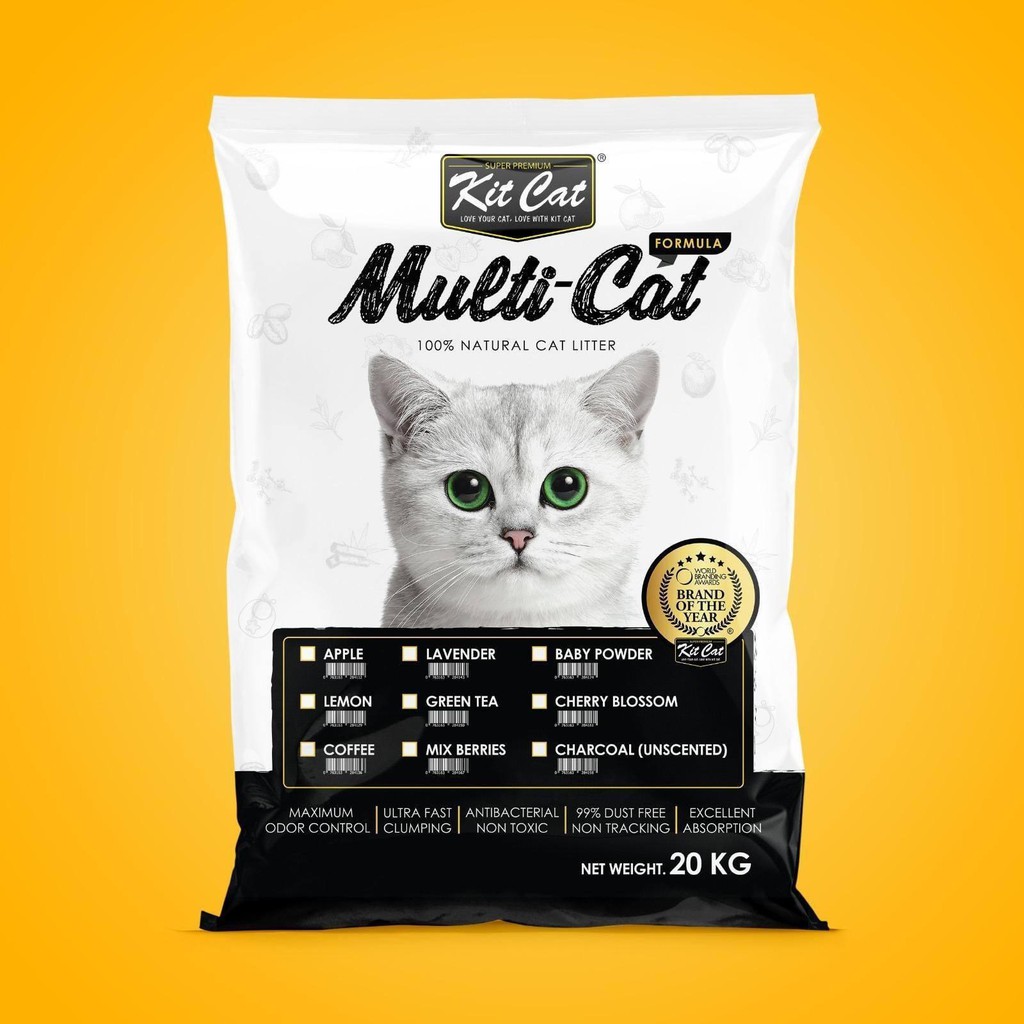 Cát cho mèo Kit cat uni cat 5L, vệ sinh siêu vón khử mùi thú cưng Con Mèo Xiêm