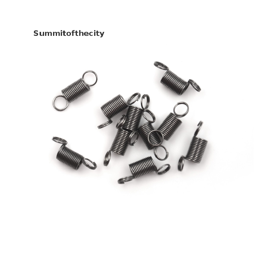 Set 10 Lò Xo Nhỏ 15mm Bằng Thép Không Gỉ Có Móc Cho Đồ Chơi Tensile DIY